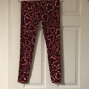 LuLaRoe one size heart leggings